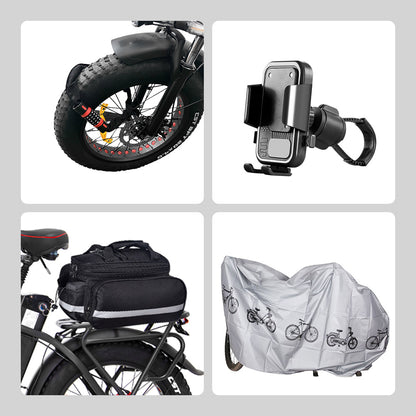 Pack de presente para ciclismo (Mochila, Cadeado, Suporte para Telemóvel, Capa Impermeável, Bomba)